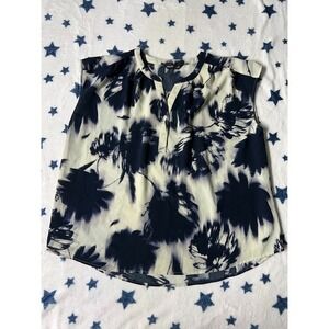 Simply Vera Vera Wang Floral Sleeveless Blouse Top Women's XL / 1X